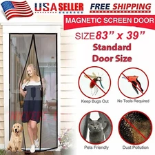 Magnetic Screen Door Mesh Curtain Durable Heavy Duty Mosquito Net Bug Hands Free