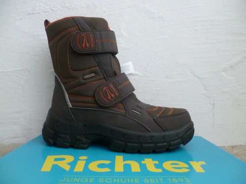 Richter Kids Boots Slip-On Boots Ankle Boots Winter Boots Brown New - Picture 3 of 10