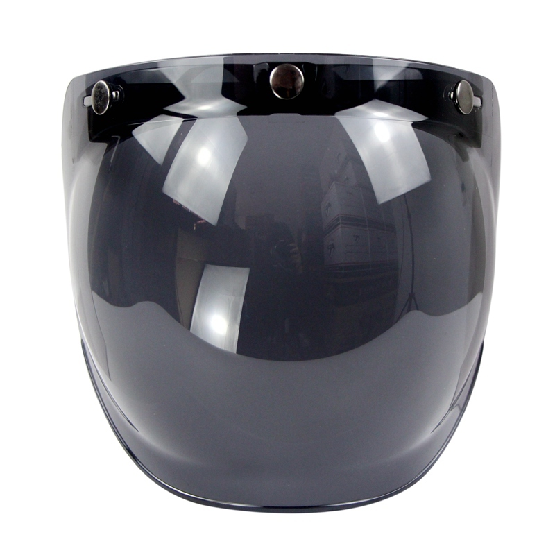 Open Face Helmet Bubble Visor Vintage Retro 3/4 Helmets Face Shield Len 3-Snap E - Foto 3