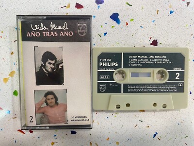 VICTOR MANUEL AÑO TRAS AÑO CINTA CASSETTE TAPE QUIERO ABRAZARTE TANTO EL PAISANO