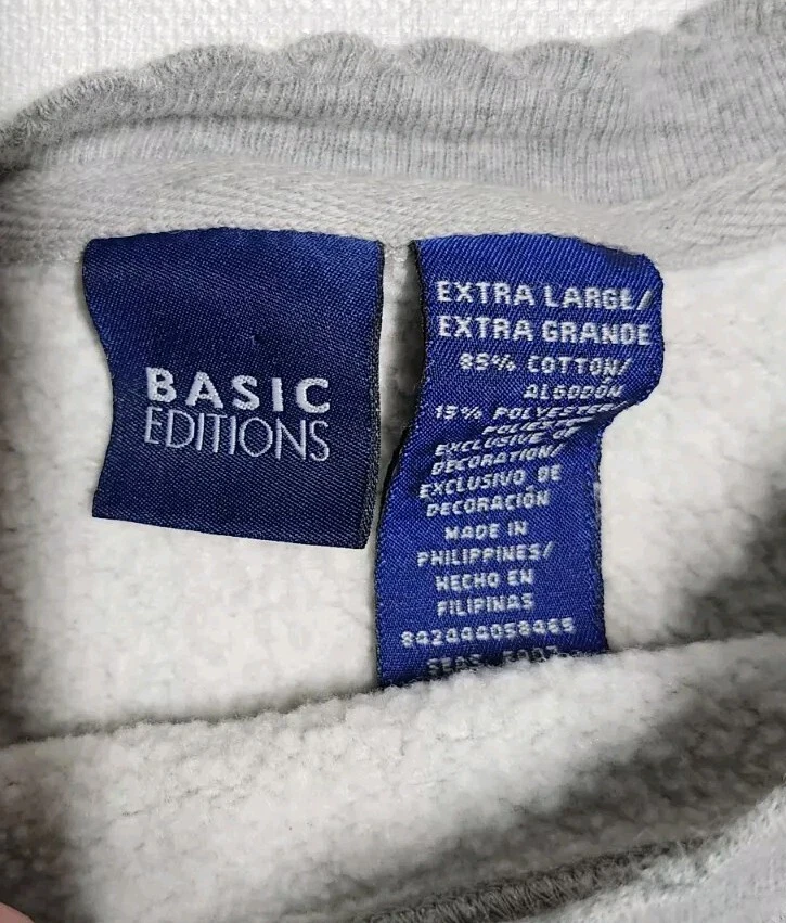 Winter Bird Womens XL Embroidered Grandma Sweatshirt Basic Editions Gray EUC - Image 3 of 4