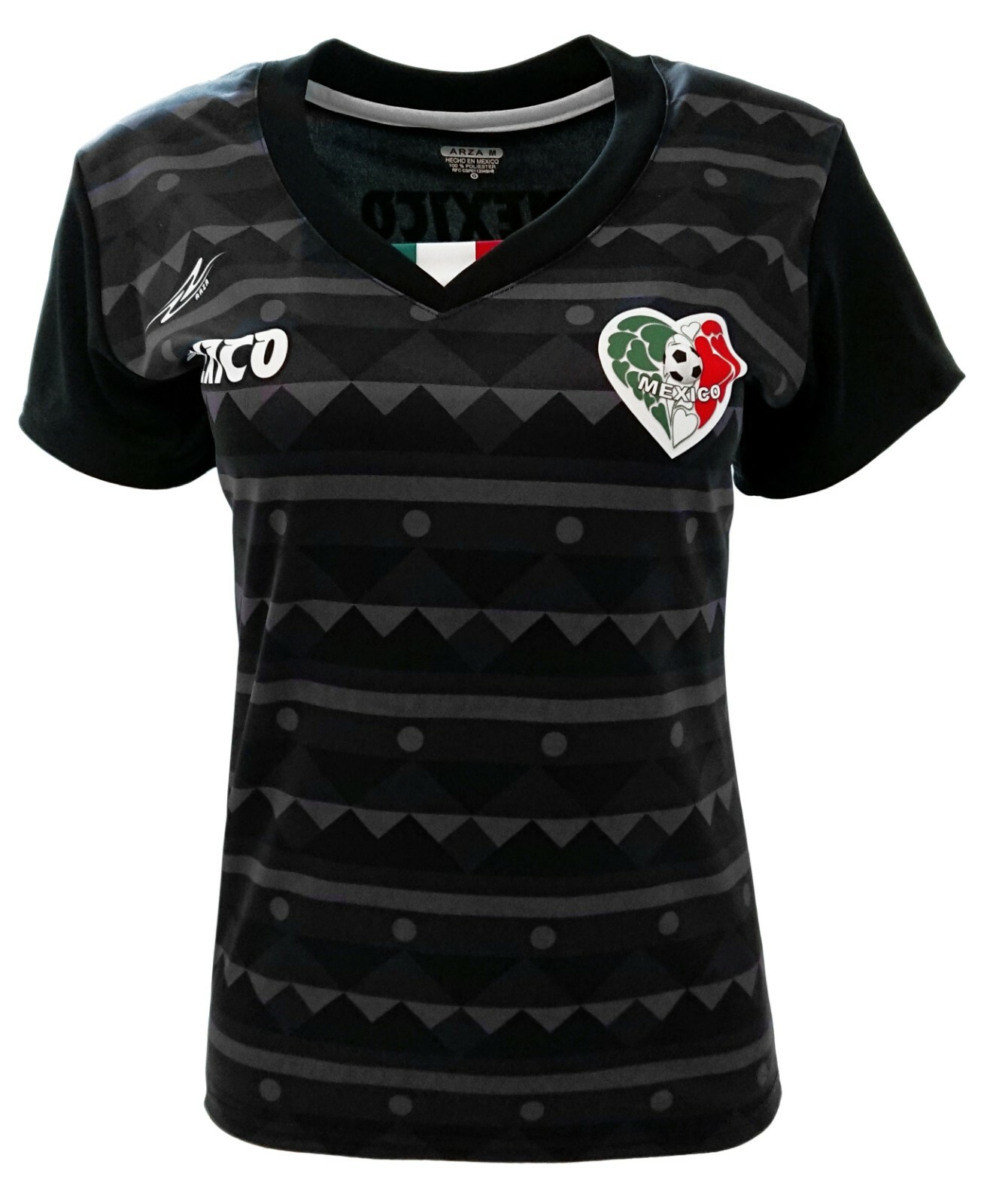 New Arza Exclusive Design Women Mexico Slim Fit Jersey Black With Heart Logo