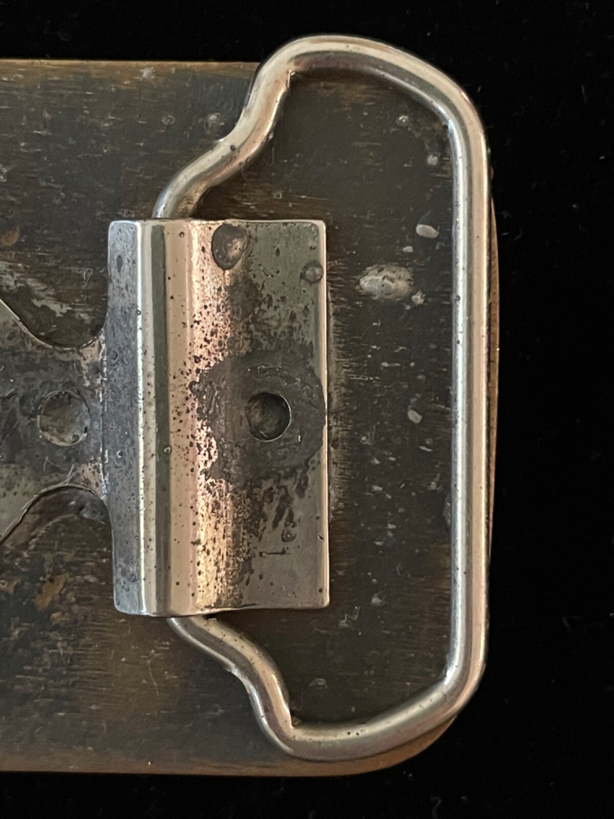 Solid Brass Handmade Rustic Heavy Belt Buckle - image 5