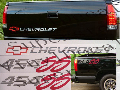 454 SS Chevy 92-93 Style TRUCK BEDSIDE DECALS w/ Color Choices FREE 454 SS Chevy 92-93 Style TRUCK BEDSIDE DECALS w/ Color Choices FREE