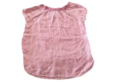 Camisa Blusa Top H M Niñas con Rayas Rosadas y Blancas Viscosa Talla 3-4 - Imagen 4 de 5