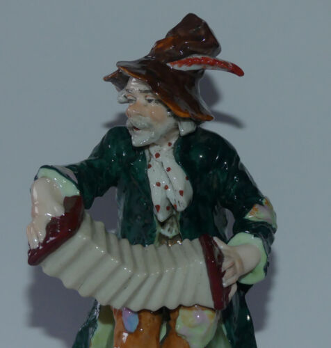 Alte Porzellanfigur E & A Müller Schwarza Saalbahn Bettler mit Bandoneon um 1900 - Bild 13 von 17