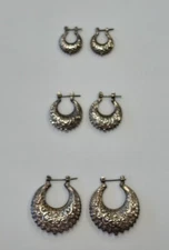 Silver Tone Hoop Earrings