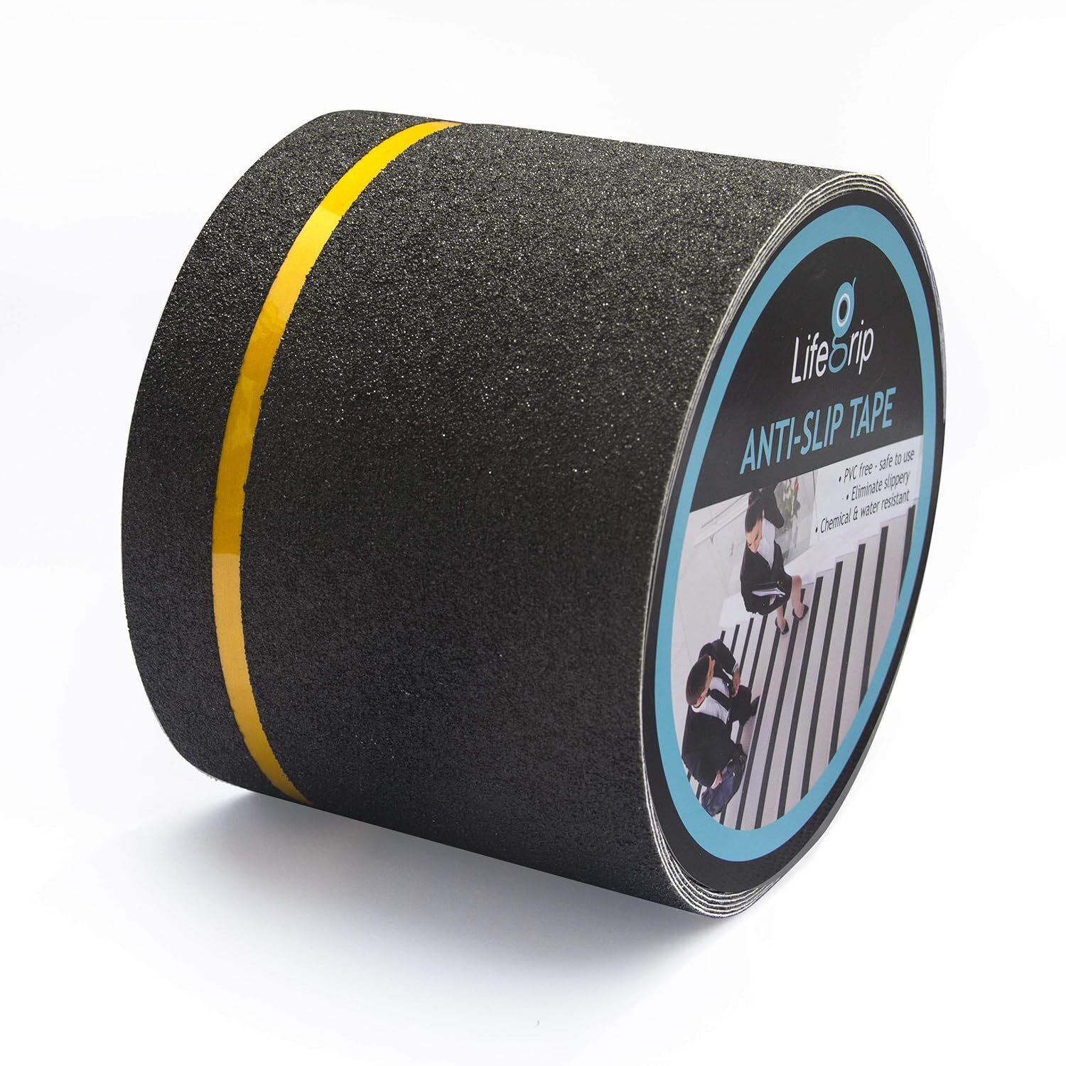 LifeGrip Anti Slip Traction Tape with Reflective Stripe, 4 Inch x 30 Foot, Be...
