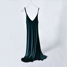 Ladies Silk Slip Dress Camisole Petticoat Strap Nightdress Slit V Neck Spaghetti