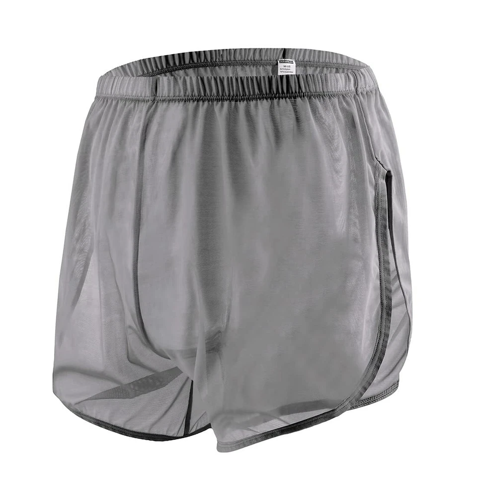 Zonbailon Men's Boxer Shorts Loose Split Side Mesh See-Through Breathable - Image 3 of 4