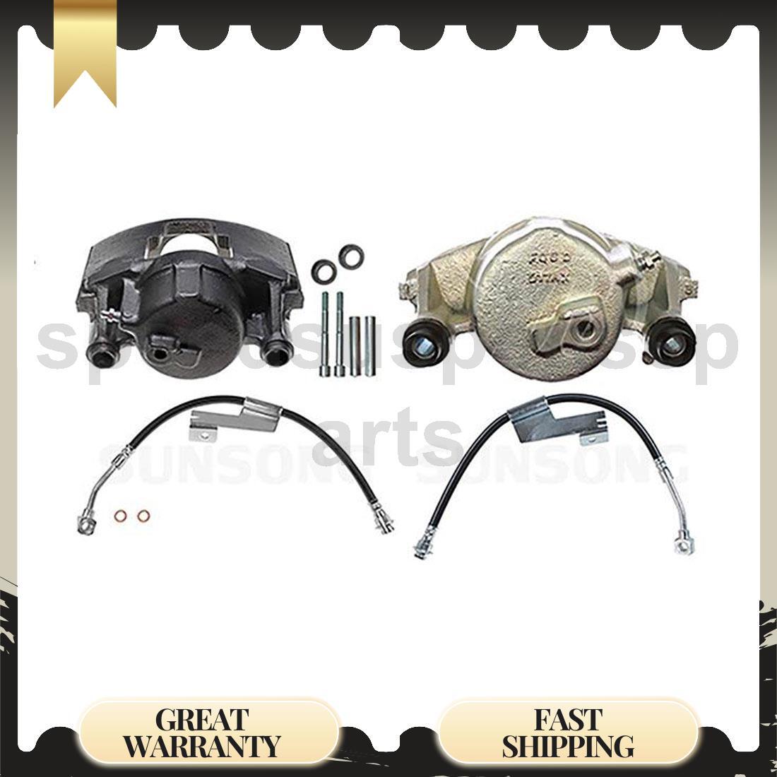 1995-1996 Chevy C1500 Suburban Front Brake Caliper Set with Hose 4pcs