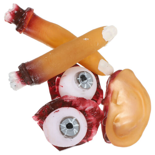 4Pcs Halloween Horror Bloody Fingers Ears Eyeballs Decor Prop Scary Party Favors - Picture 1 of 12