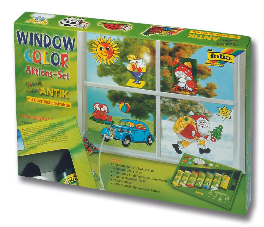 Folia Window Color 7er Profi Set, "funny color ANTIK" mit 20 Vorlagen - 45007 - Bild 2 von 4