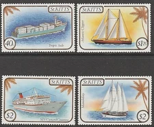 EDSROOM-11777 St Kitts 165-168 MNH 1984 Complete Ships CV$9