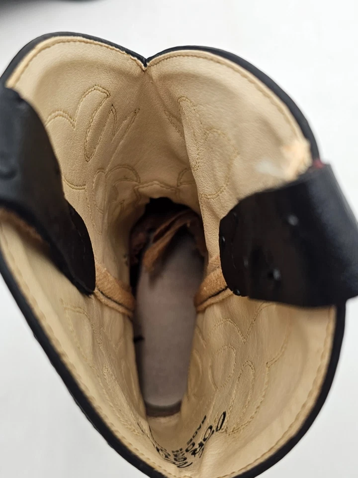 Botas Old West Juveniles 030 Cuero NEGRO Vaquero OR9110 Foto 4 de 4