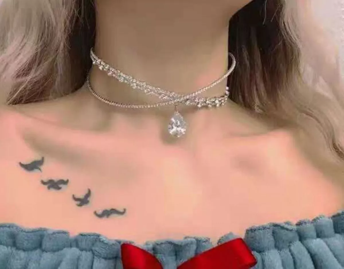 Drop necklace choker deals