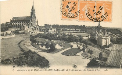 CP SET BASILICA DE BON-SECOURS AND MONUMENT JOAN OF ARC