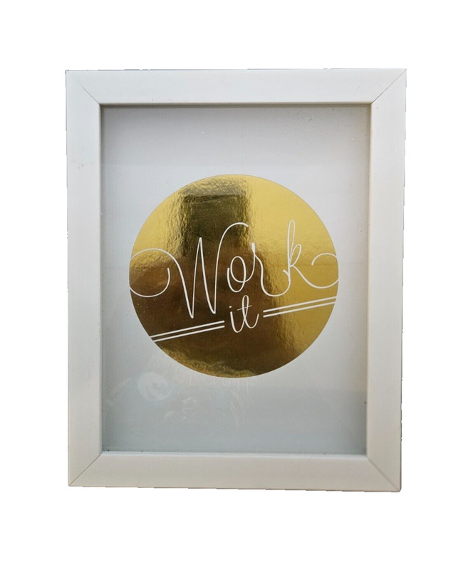 Work It Motivational Office Decoration Picture Frame - 8x10