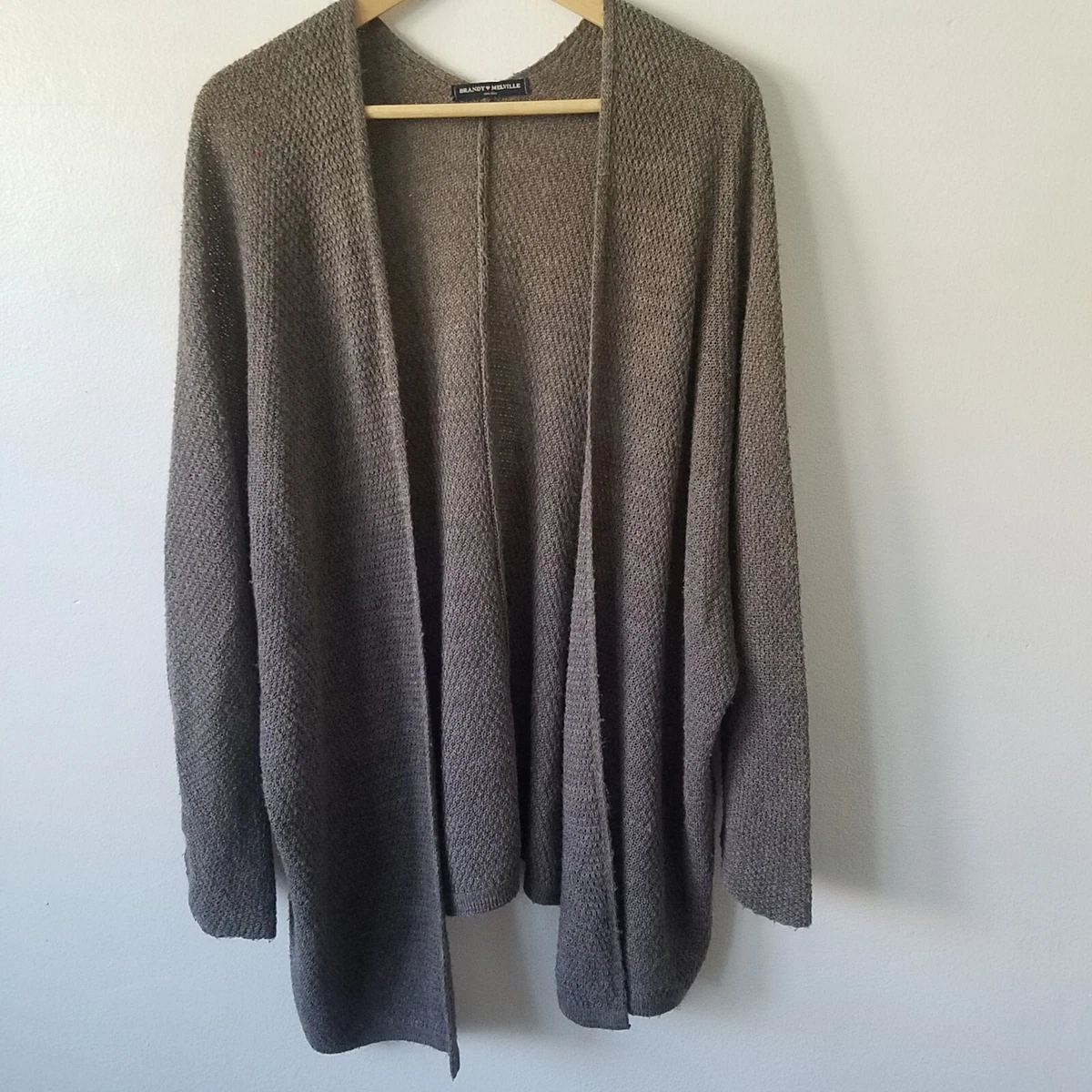 Brandy Melville Wool Blend Open Front Oversized Cardigan Sweater Women's OS