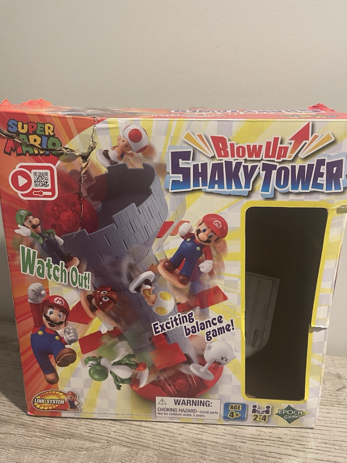 Super Mario Blow Up Shaky Tower Balancing Game With 6 Figures