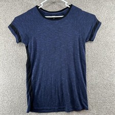 Simply Vera Vera Wang Women's Dress Size Medium Blue Short Sleeve Lace Accent