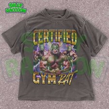 Funny Gym Mens Shirt, Certified Gym Rat, Fitness Clothing, Workout Meme Tee Gift