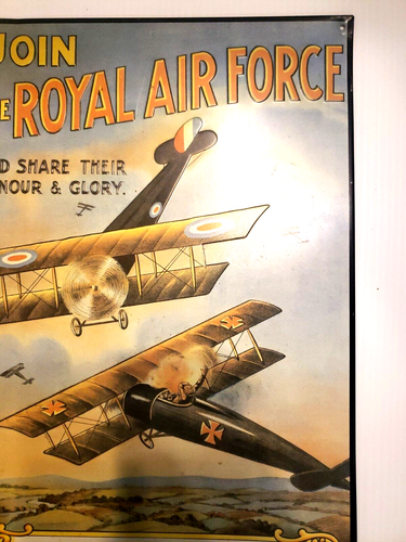 Join the Royal Air Force METAL SIGN AAA Sign Co.British German Airplane - Picture 4 of 10