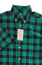 Gold Label Roundtree Yorke Plaid Button Down Shirt Short Sleeve NEW Non Iron M