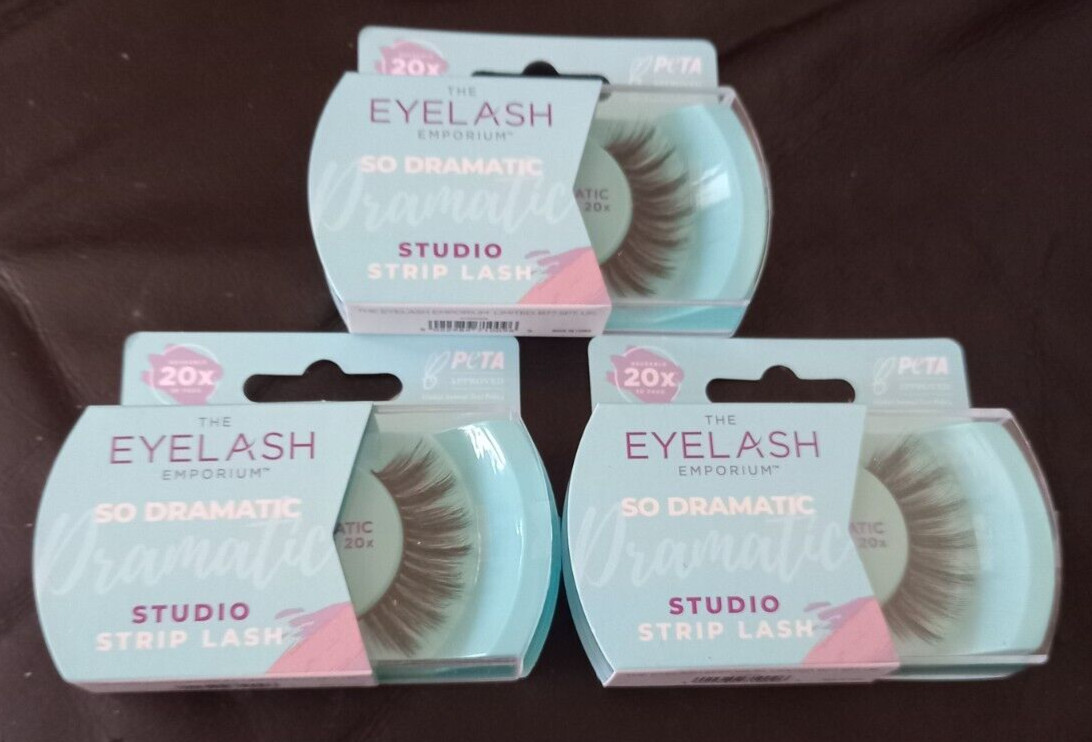 The Eyelash Emporium SO DRAMATIC Studio Strip Lashes X 3 Packs