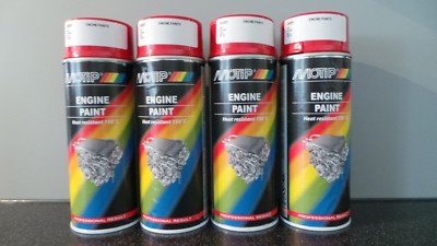 4X MOTIP VHT RED HEAT RESISTANT ENGINE SPRAY PAINT 150°C MOTORAMA HULL 400ML