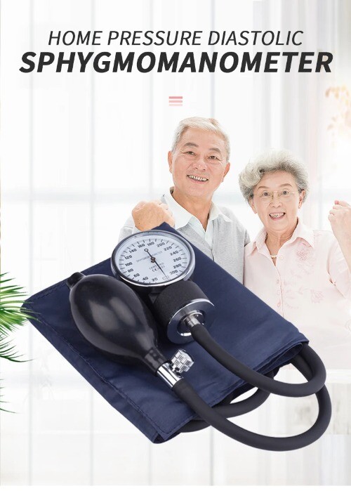 Manual Blood Pressure Monitor Diastolic Sphygmomanometer BP Tensiometer