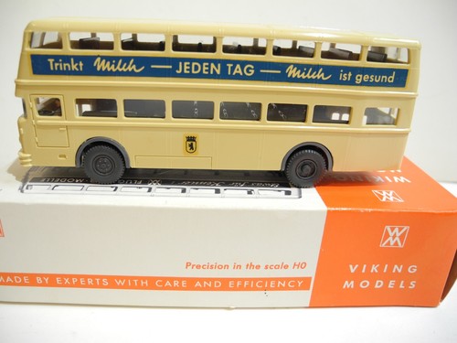 WIKING VINTAGE 1:87 BERLIN COMMUTER BUS BUSSING D2U MINT BOXED 1163/1A MILCH - Bild 3 von 10
