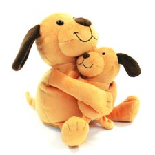 Labertier Hund mit Baby Senta und Cora Laber Sprechender Dog & Child Neu OVP