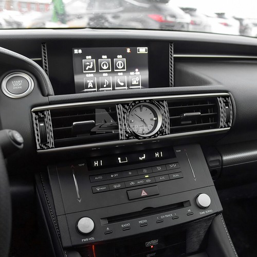 Center Air Vent Clock Panel Cover Carbon Fiber Sticker For Lexus RC300 350 200T - Picture 5 of 7