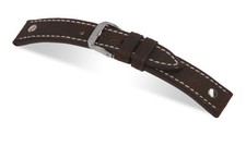 RIOS1931 Genuine Vintage Leather Watch Band Strap 22 mm Brown Mocha "London"
