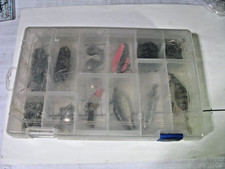 Flambeau Clear Plastic Tackle Box, LOADED, 12 Compartments, 11"x7 1/2"x2- VGUC 