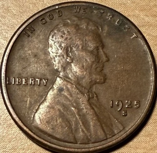 1925 S Lincoln Wheat Cent ~  VF T93
