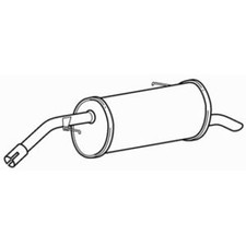 Rear Exhaust Silencer Back Box for Citroen C4 Cactus PureTech 110 1.2 2018-2019