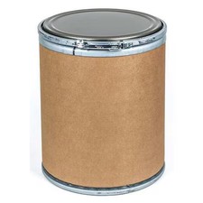 Open Head Transport Drum, Fiber, 15 Gal, Unlined, Brown, 17861