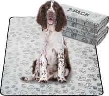 Dog Training Pads, 48"x30" Leakproof & Washable with Non-Slip Bottom, 2 Pack