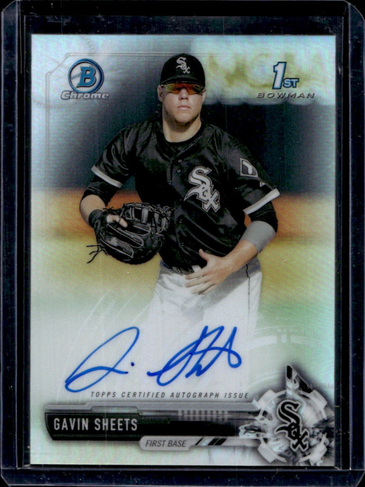 2017 Bowman Draft Gavin Sheets Chrome Auto Refractor 1st #/499 White Sox