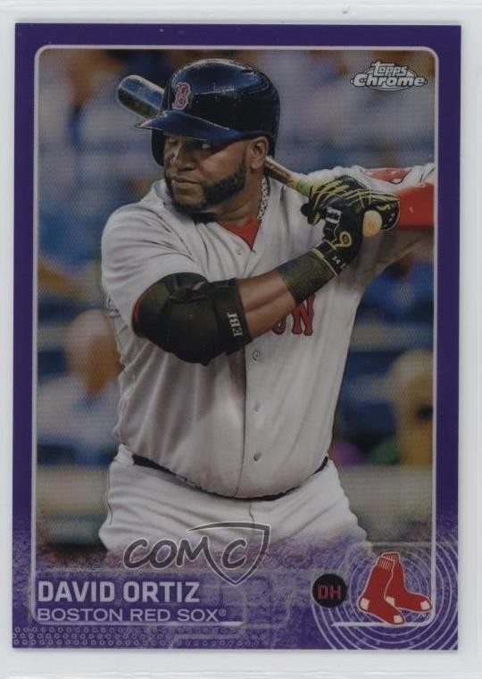 2015 Topps Chrome Purple Refractor 100/250 David Ortiz #124 HOF ig3