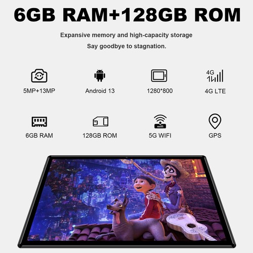 Tablet Android Tablets 10 Inch, Octa-Core Android 13 Unlocked Tablet with SIM... - Picture 2 of 7