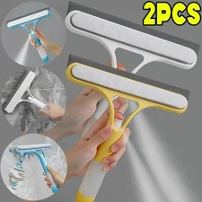 3 in 1 Window Cleaning Squeegee Spray Bottle Microfiber Glass Wiper Cleaner Tool