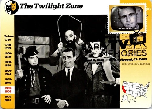 Dr Jim Stamps Maximum Card The Twilight Zone 44C Early Tv Memories Cancel Fdc