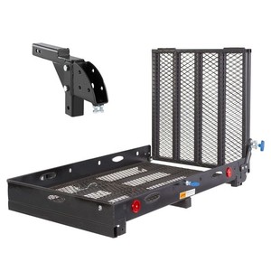 Silver Spring Deluxe Steel Folding Wheelchair Scooter Carrier with Trailer Hitch