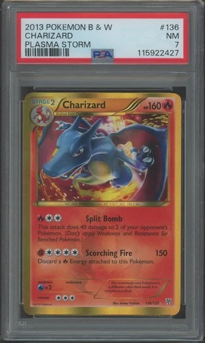 2013 Pokémon Charizard #136 Plasma Storm PSA 7 NEAR MINT