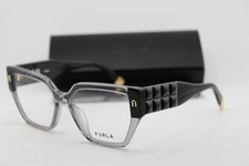 NEW FURLA VFU775 COL.09MB CLEAR GREY GOLD AUTHENTIC EYEGLASSES 54-17