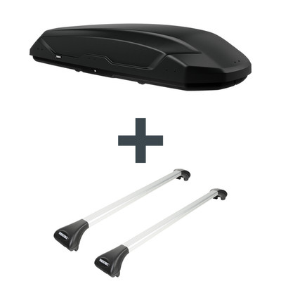 Dachbox Thule Pulse 2 XL + Dachträger Menabo Ariete für VW Tiguan Typ AD1 Top