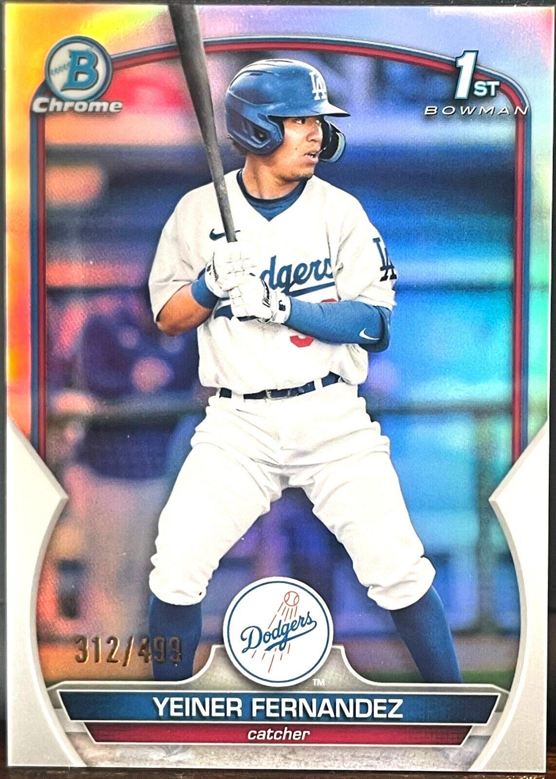 2023 Bowman Chrome Prospects Refractors #BCP138 Yeiner Fernandez RC #312/499